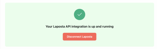 Laposta API key succesvol toegevoegd